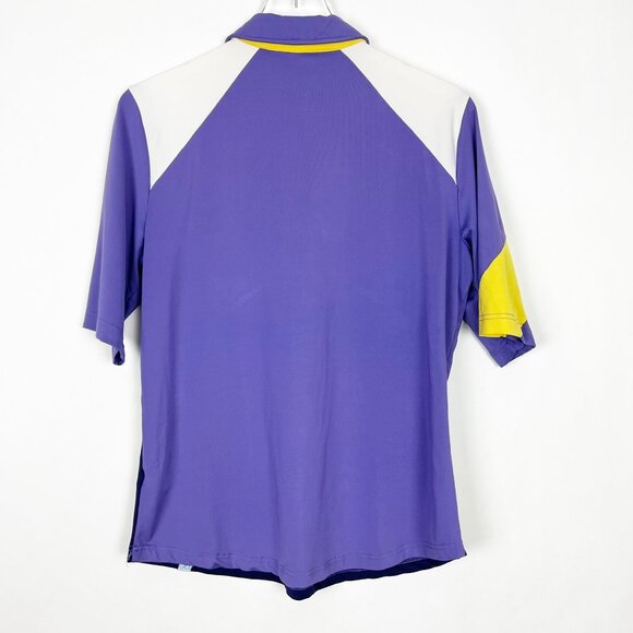 GG Blue Top Womens L Purple Blue White Yellow Colorblock Golf Tennis Pickle Ball - Picture 12 of 13
